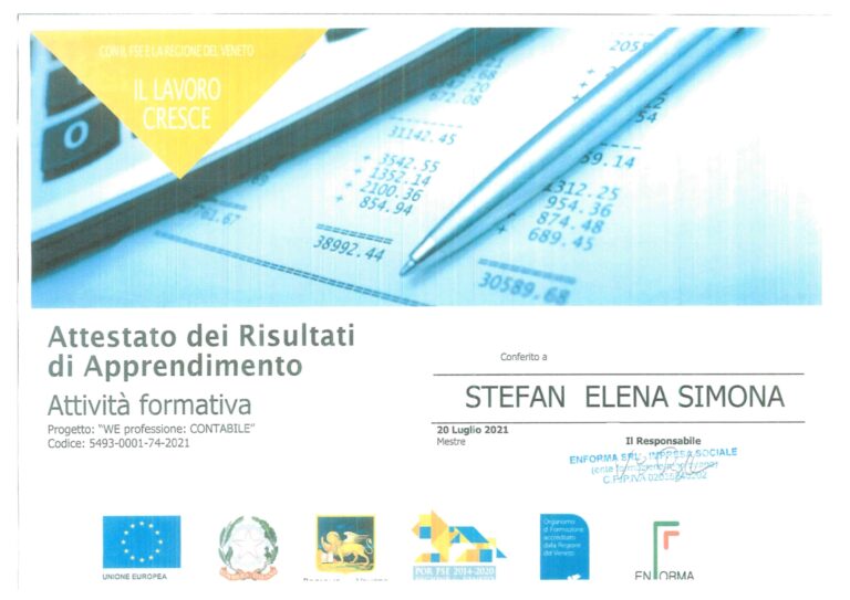 attestato contabile